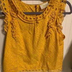Maeve Yellow Lace Blouse